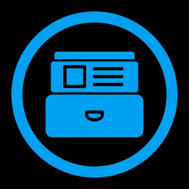 Dizin kutusunda yuvarlak vektör simgesi