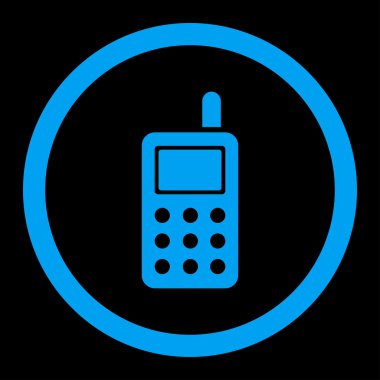 Cep telefonu yuvarlak vektör simgesi