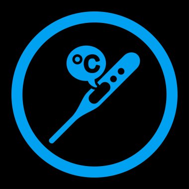 Celsius sıcaklık yuvarlak vektör simgesi