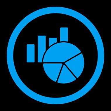 Grafikler yuvarlak vektör simgesi