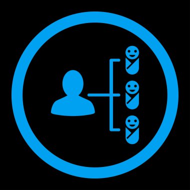 Çocuk Linkler yuvarlak vektör simgesi