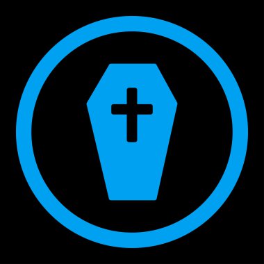 Tabut yuvarlak vektör simgesi