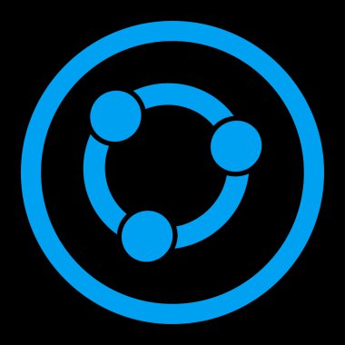 İşbirliği yuvarlak vektör simgesi