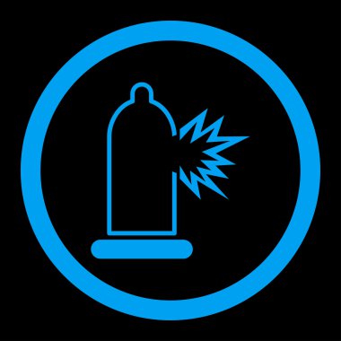 Prezervatif hasar vektör simge yuvarlak