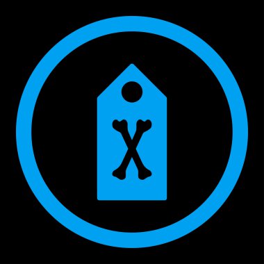 Ölü işaret yuvarlak vektör simgesi