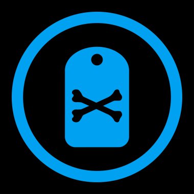 Ölüm etiketi vektör simge yuvarlak