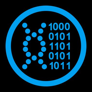 DNA kodu yuvarlak vektör simgesi