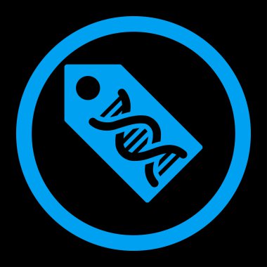 DNA işaret yuvarlak vektör simgesi