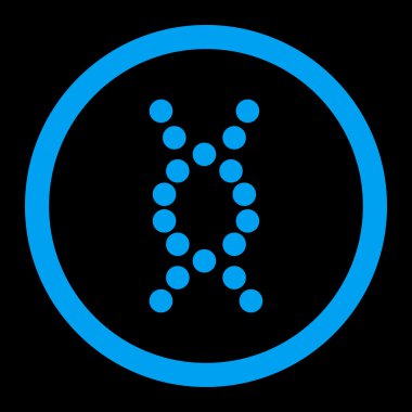 DNA sarmal yuvarlak vektör simgesi