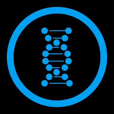 DNA yuvarlak vektör simgesi