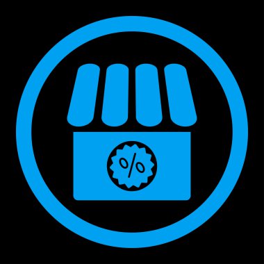 Eczane satış yuvarlak vektör simgesi