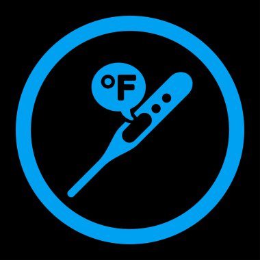 Fahrenheit sıcaklık yuvarlak vektör simgesi