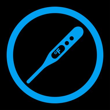 Fahrenheit termometre yuvarlak vektör simgesi