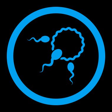 Fertilizasyon yuvarlak vektör simgesi