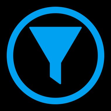 Filtre yuvarlak vektör simgesi