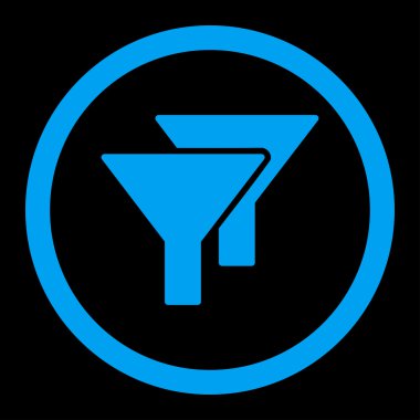 Filtreleri yuvarlak vektör simgesi