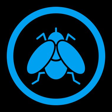 Sinek yuvarlak vektör simgesi