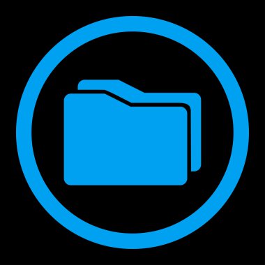 Klasörleri yuvarlak vektör simgesi