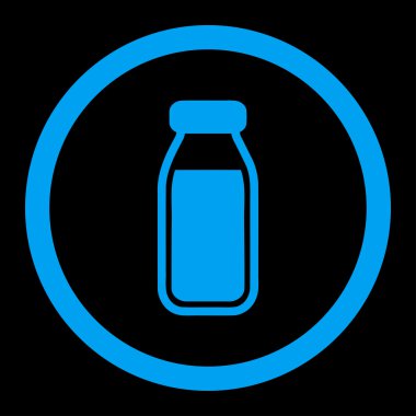 Tam şişe yuvarlak vektör simgesi