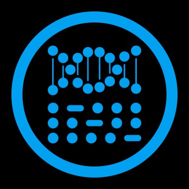 Genetik kod yuvarlak vektör simgesi