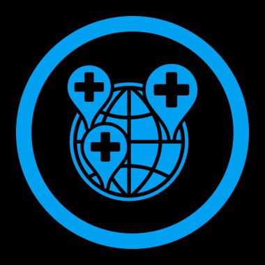 Vektör simgesi genel klinik şirket yuvarlak