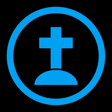 Mezar yuvarlak vektör simgesi