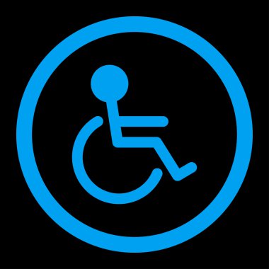 Özürlü yuvarlak vektör simgesi