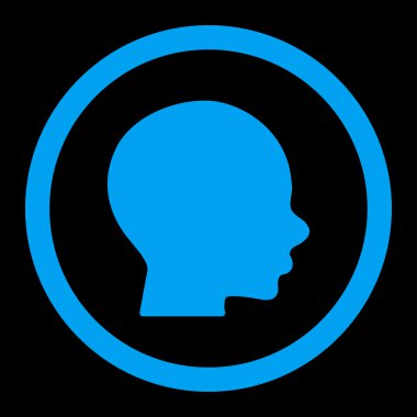 Kafa yuvarlak vektör simgesi