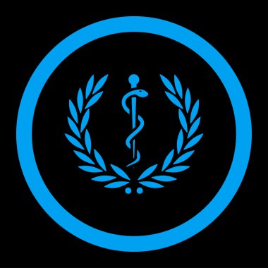 Sağlığa bakım amblemi vektör simge yuvarlak