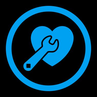 Kalp onarım yuvarlak vektör simgesi