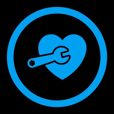 Kalp ameliyatı yuvarlak vektör simgesi