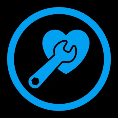 Kalp ameliyatı yuvarlak vektör simgesi