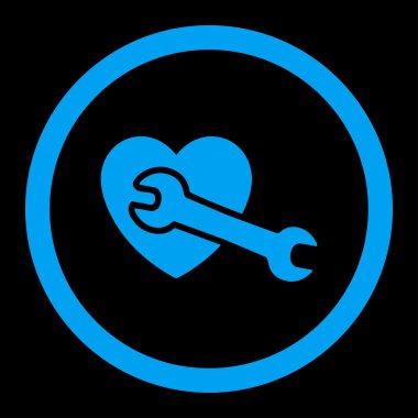 Kalp ameliyatı yuvarlak vektör simgesi