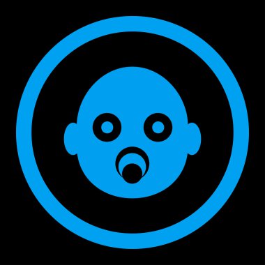 Bebek kafa yuvarlak vektör simgesi