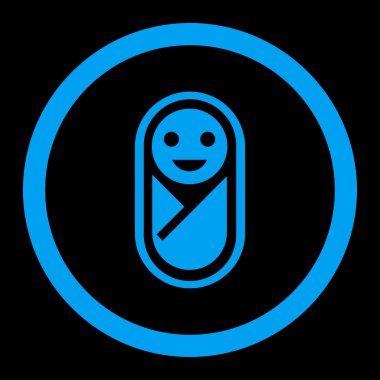 Bebek yuvarlak vektör simgesi