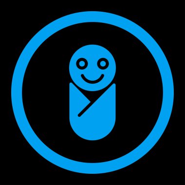 Bebek yuvarlak vektör simgesi