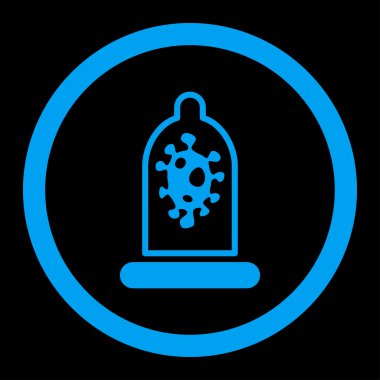 Enfeksiyon koruma yuvarlak vektör simgesi