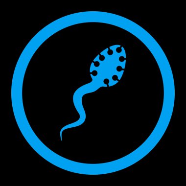 Bulaşıcı mikrop yuvarlak vektör simgesi