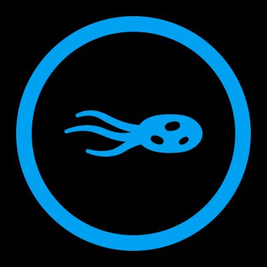 Mikroorganizma yuvarlak vektör simge rahatsız