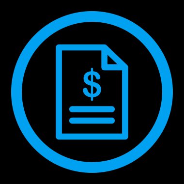 Fatura yuvarlak vektör simgesi