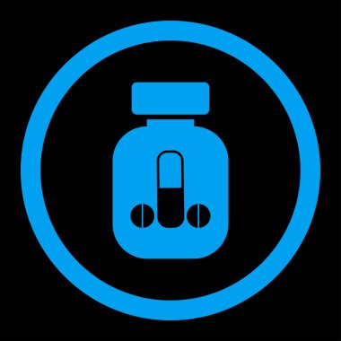 Erkek tıp yuvarlak vektör simgesi