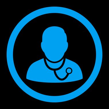 Doktor yuvarlak vektör simgesi