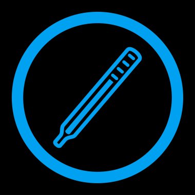 Tıbbi termometre yuvarlak vektör simgesi