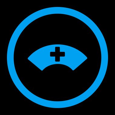 Tıbbi güneşlik yuvarlak vektör simgesi