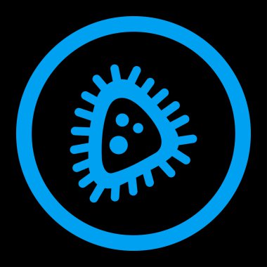 Mikro parazit yuvarlak vektör simgesi