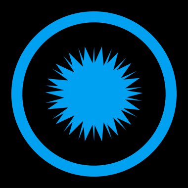 Mikrop Spore yuvarlak vektör simgesi