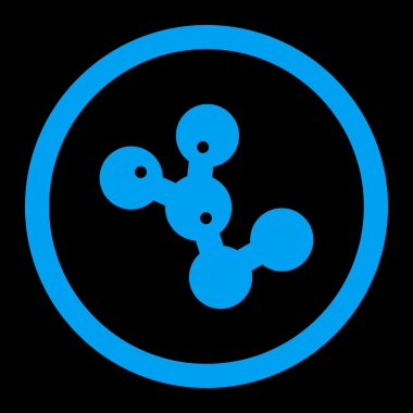 Mikrop kolonisi yuvarlak vektör simgesi