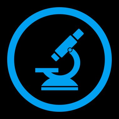 Mikroskop yuvarlak vektör simgesi