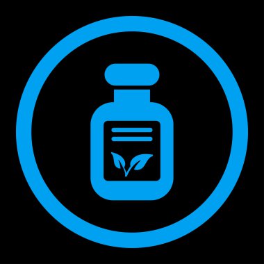 Doğal ilaçlar yuvarlak vektör simgesi