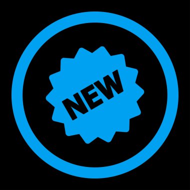 Yeni bir ses etiketi yuvarlak vektör simgesi